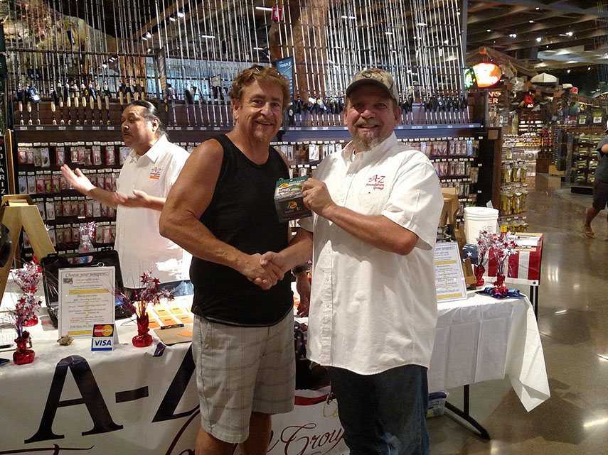 One of the lucky winner of the $500 Bass Pro shop gift card. 